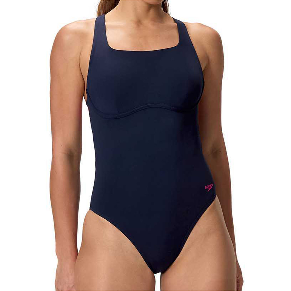 Solid flex band one piece bañador natación mujer Naranja (44)