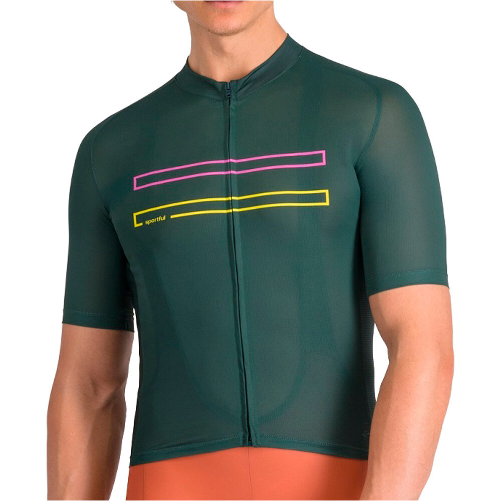 Starlight 2 maillot manga corta hombre Verde (XXL)