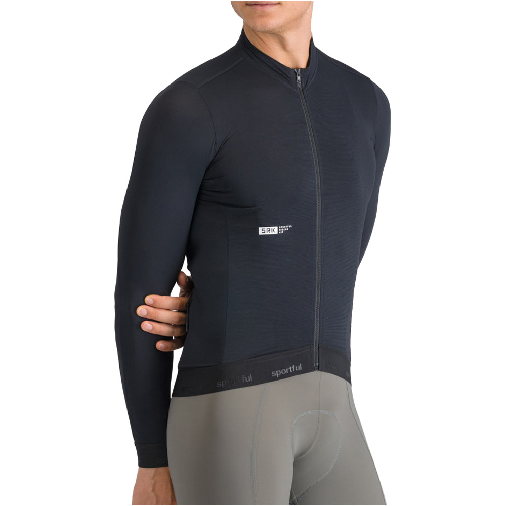Srk maillot manga larga hombre Negro (XL)