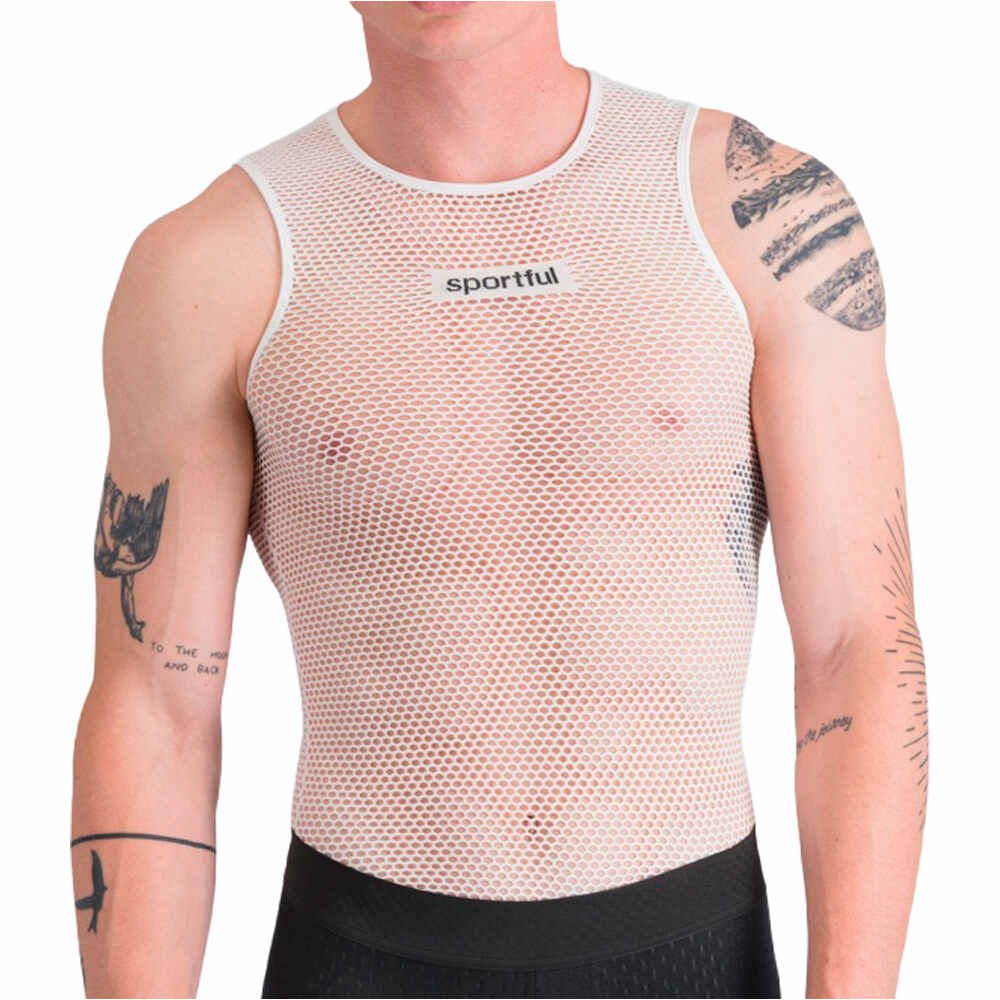 Light mesh camiseta térmica manga corta Blanco (L/XL)