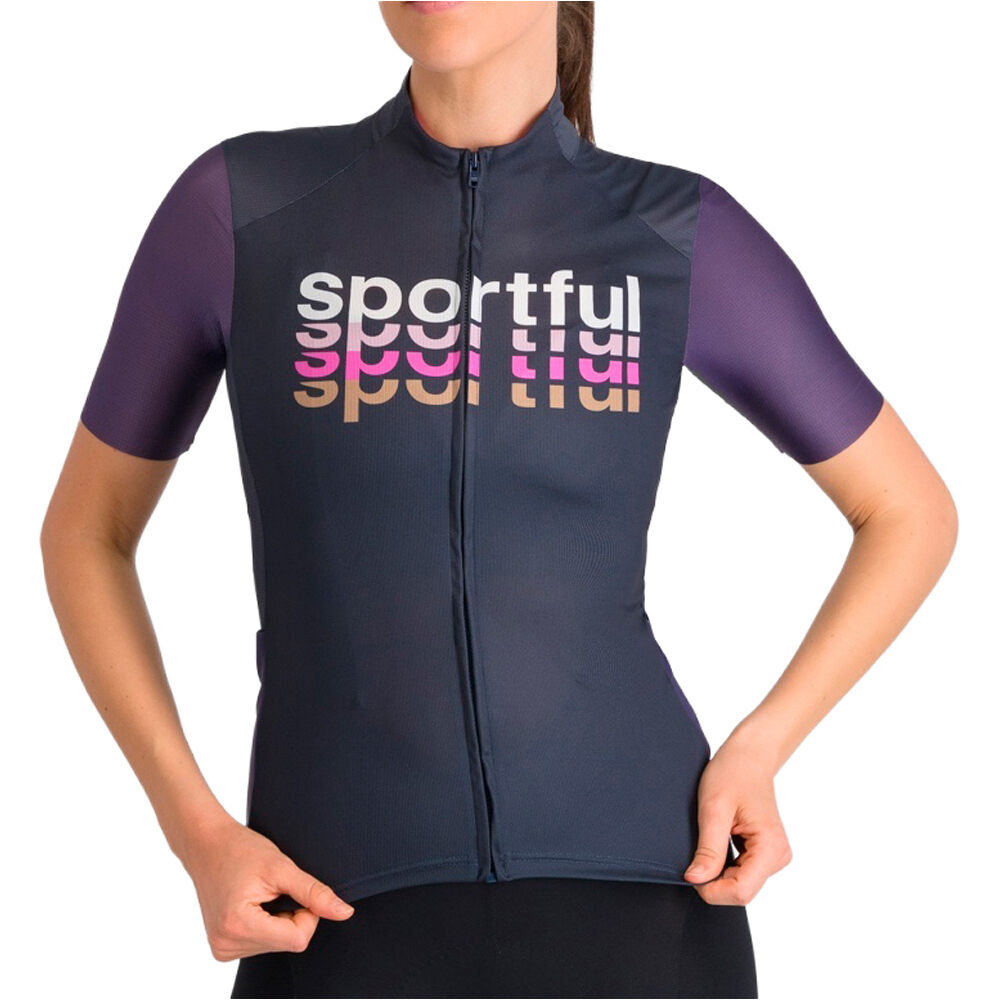 Supergiara 2 maillot manga corta mujer Azul (XL)