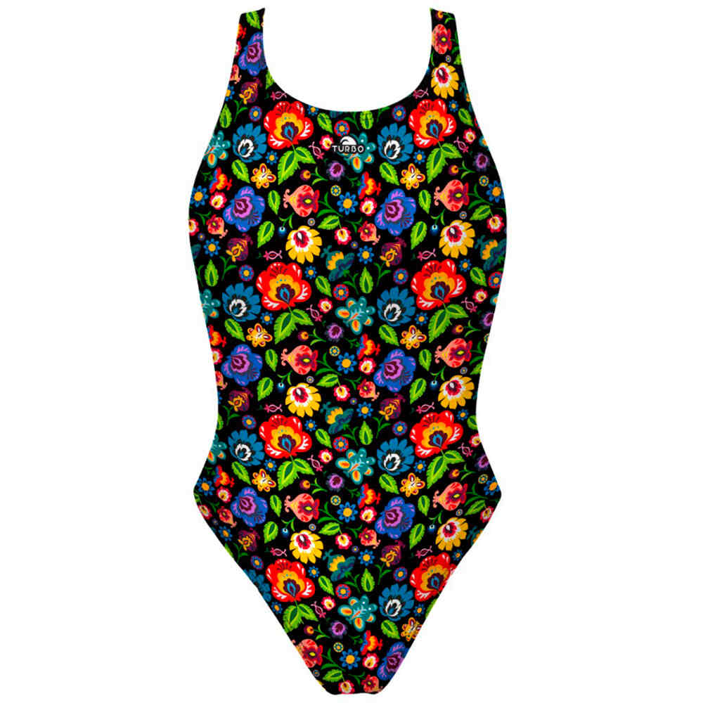 Tirante ancho russian garden bañador natación mujer Negro (M)