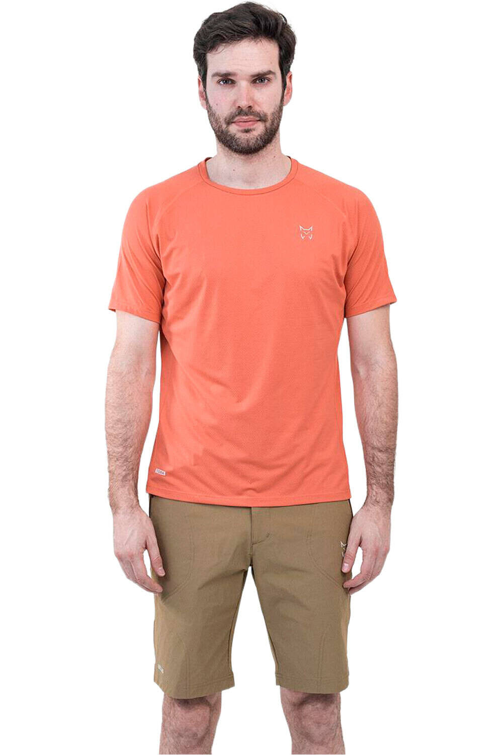 Tisma camiseta montaña manga corta hombre Naranja (L)