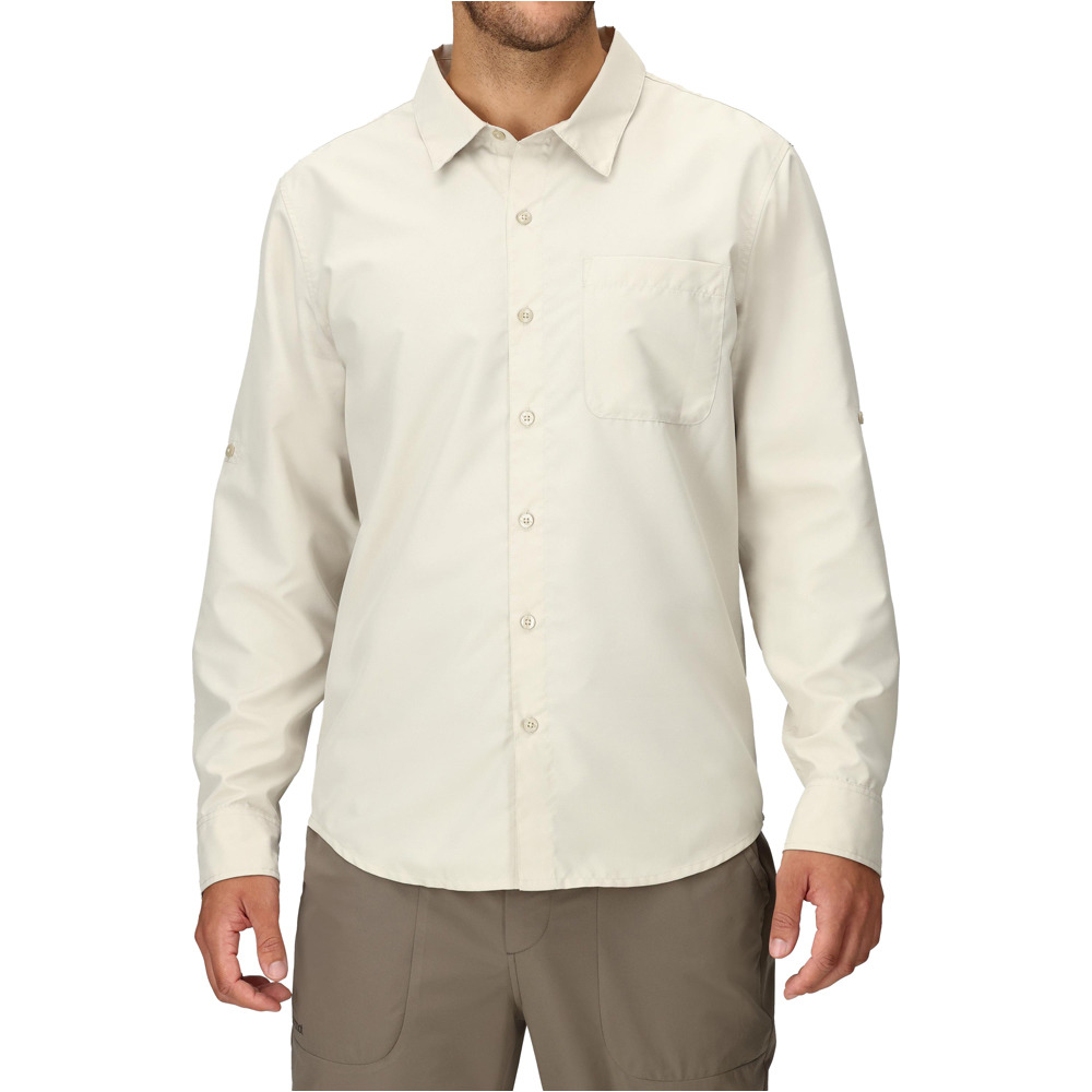 Airexchange upf 40 camiseta montaña manga larga hombre Gris (XL)