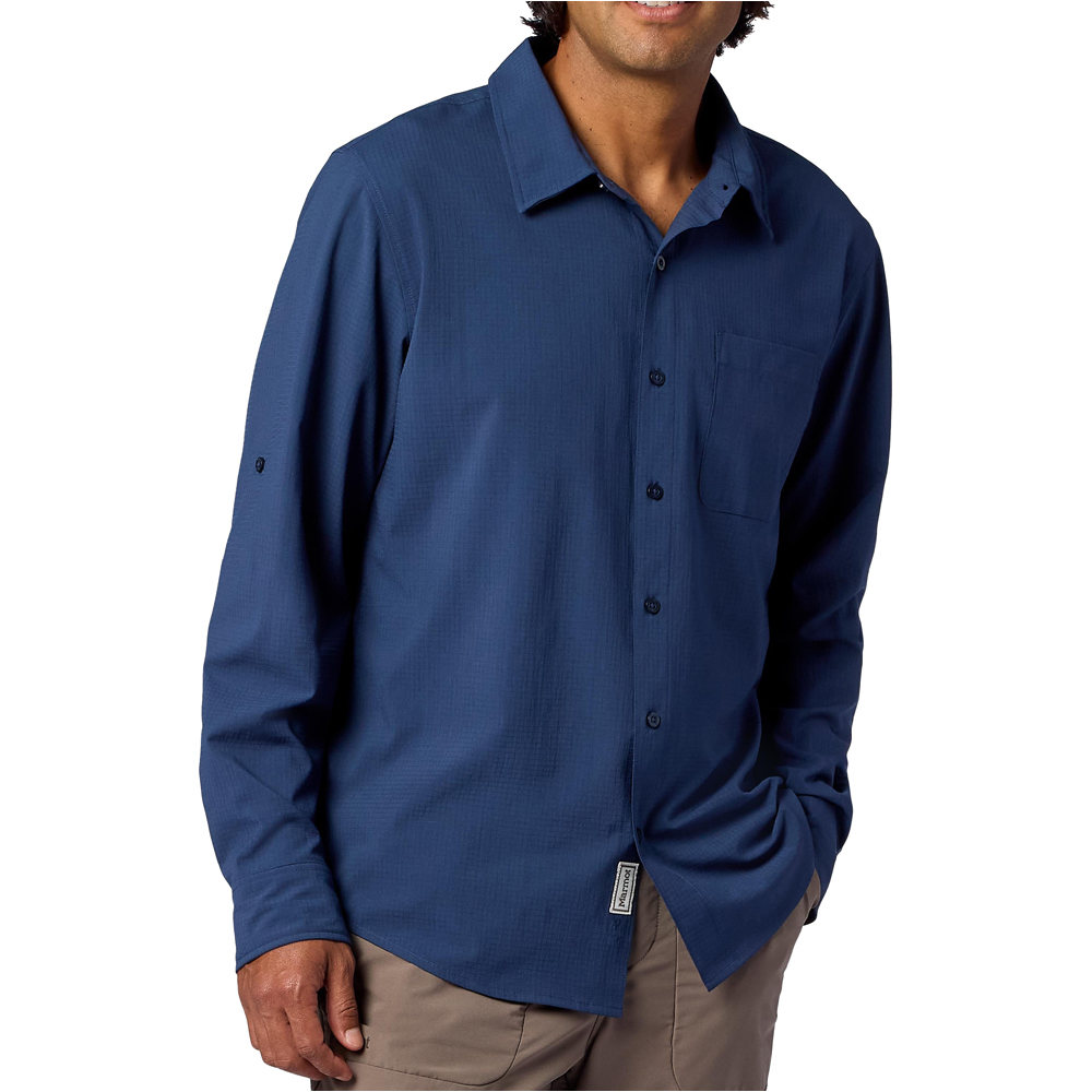 Airexchange camisa montaña manga larga hombre Marron (S)