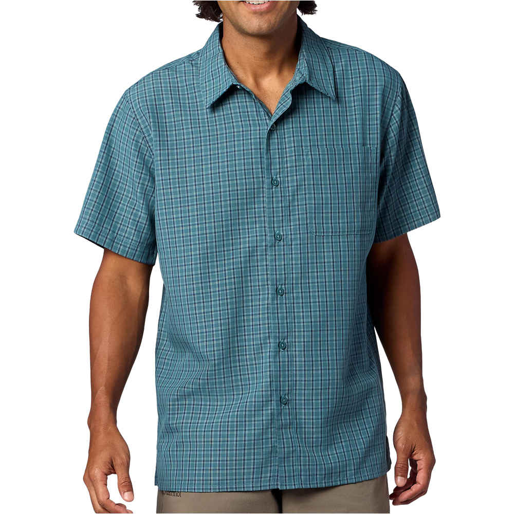 Eldridge novelty classic camisa montaña manga corta hombre Verde (S)