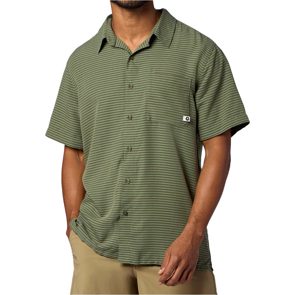 Eldridge novelty classic camisa montaña manga corta hombre Verde