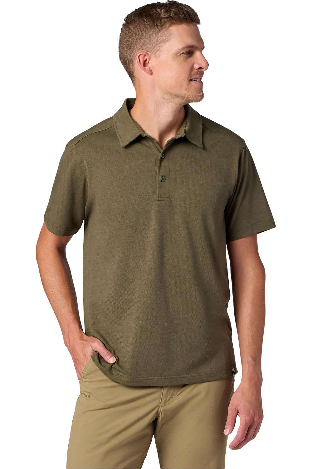 Sereno polo camiseta montaña manga corta hombre Verde (S)
