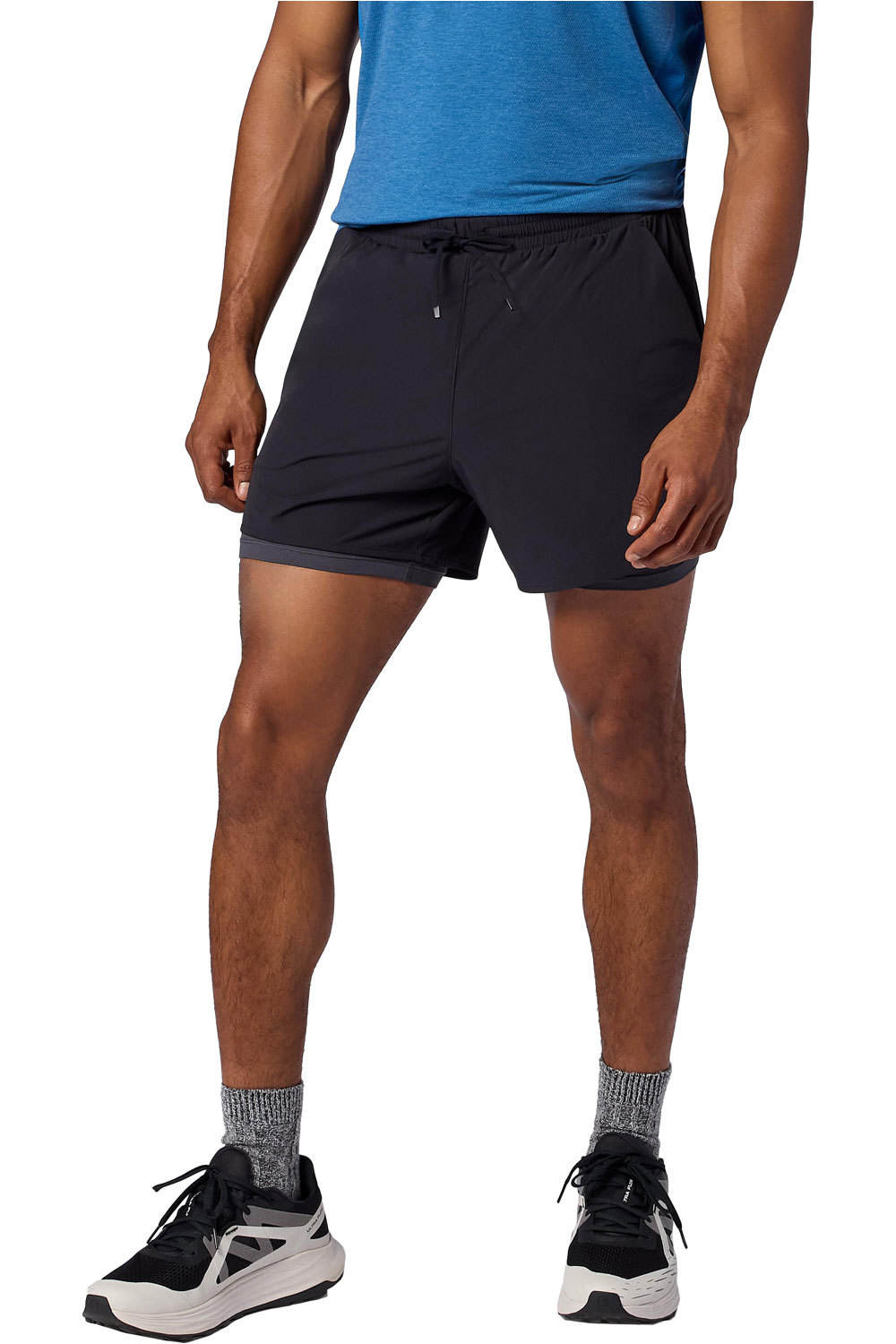 Unpaved lined 5 pantalón corto montaña hombre Negro (L)