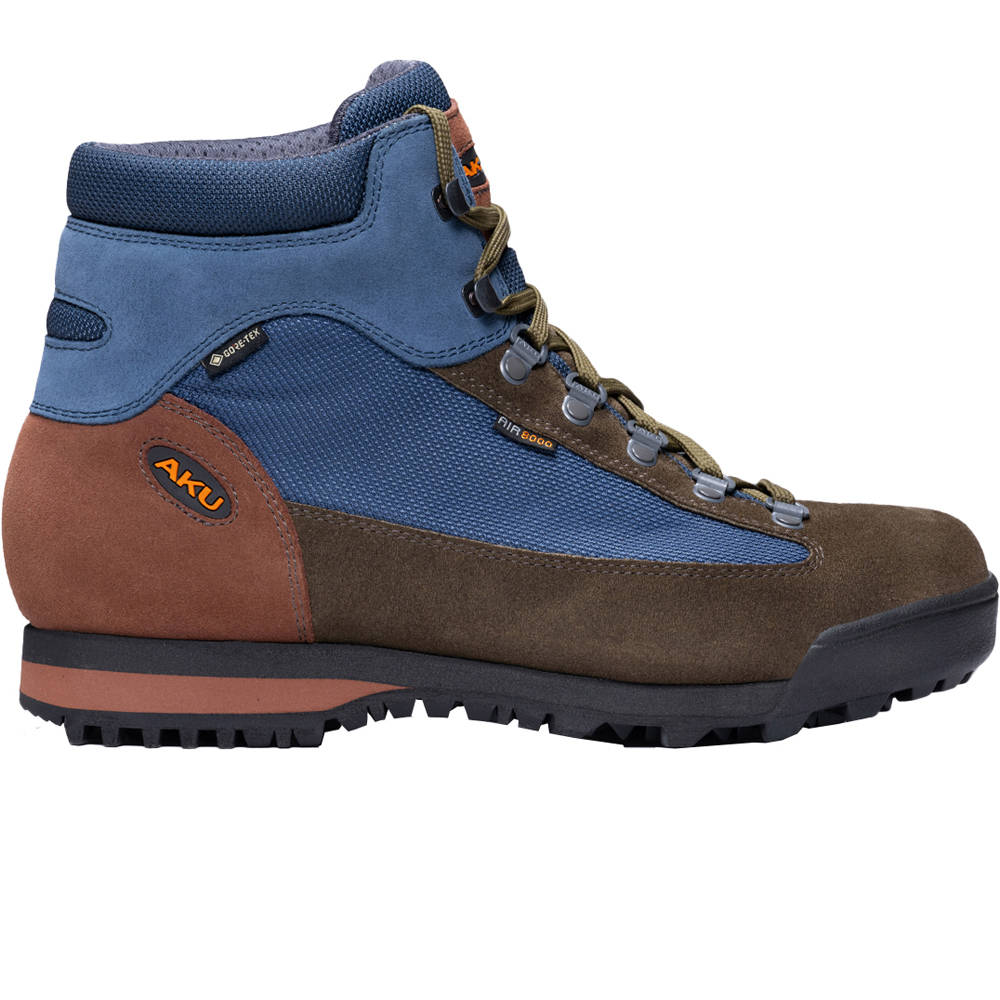 Slope original gore-tex bota montaña cuero hombre Azul (44)