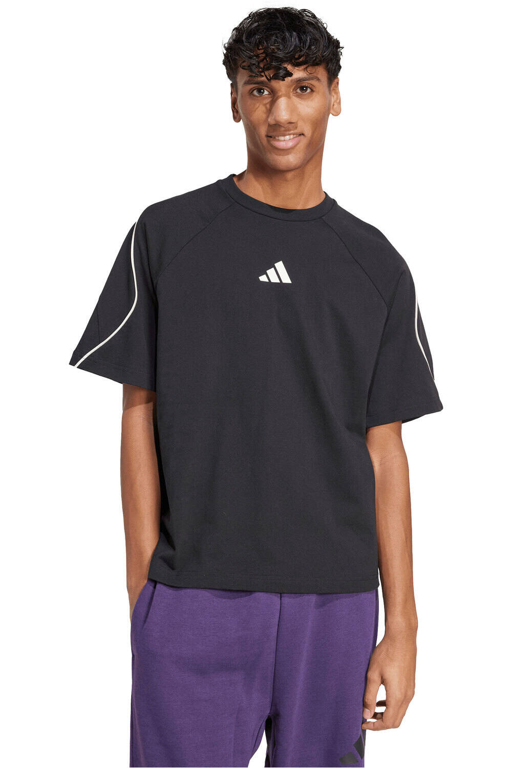 Stadium camiseta manga corta hombre Negro (M)