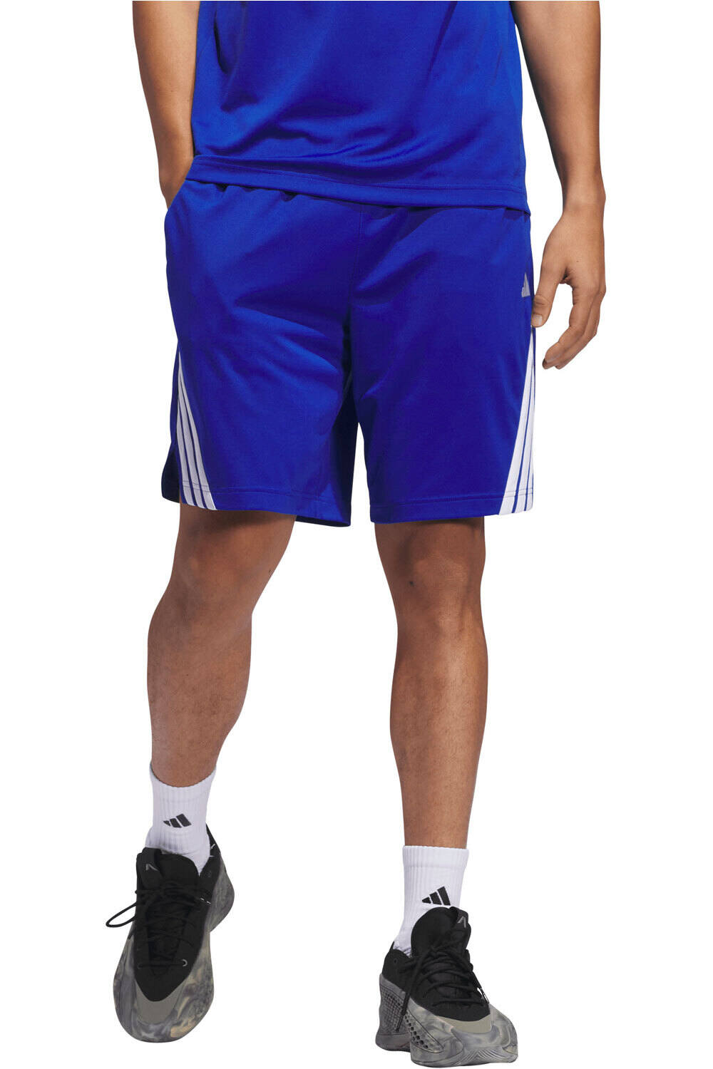 Legends 3 stripes pantalón baloncesto Azul (S)