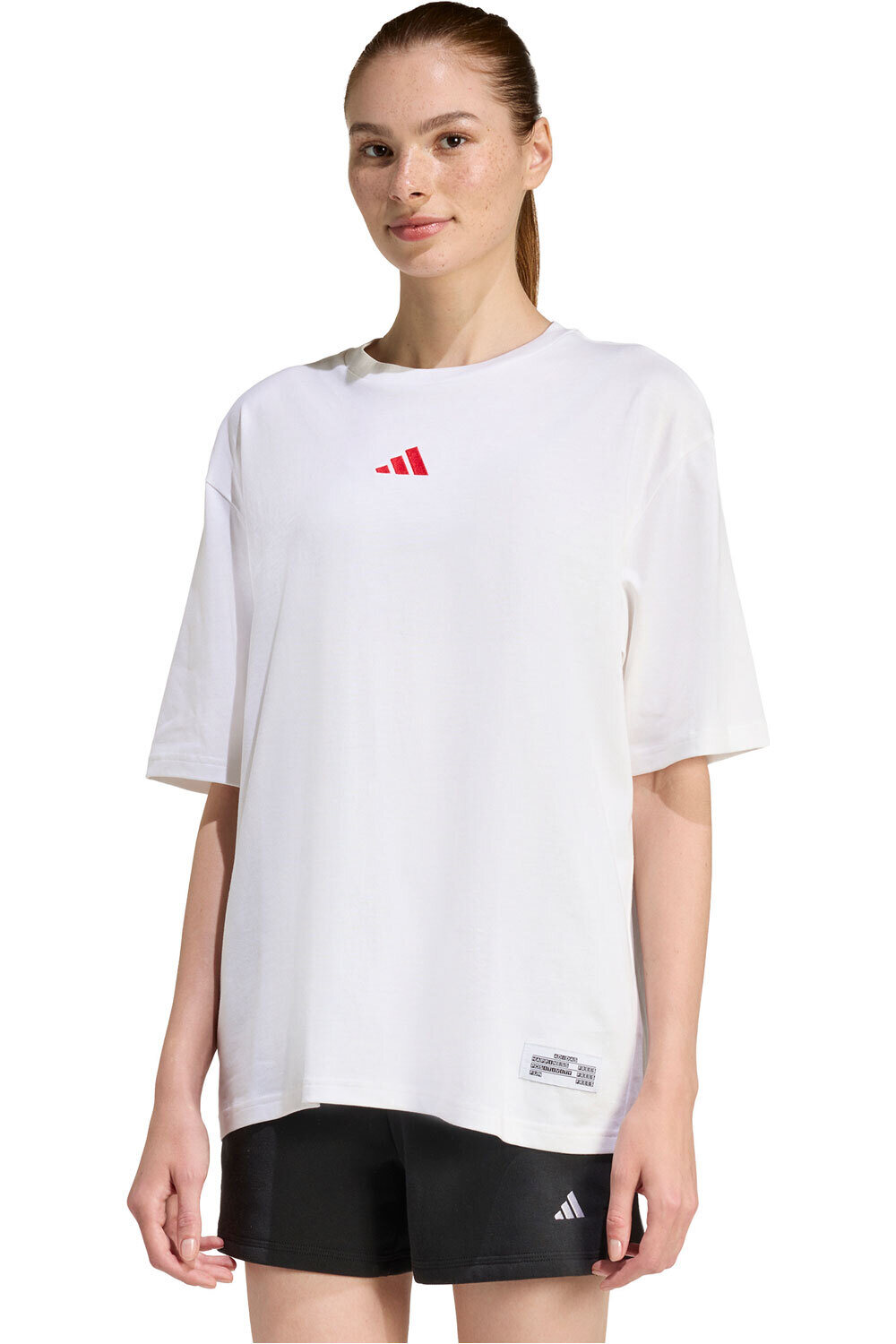 Mini embroidery camiseta manga corta mujer Blanco (S)