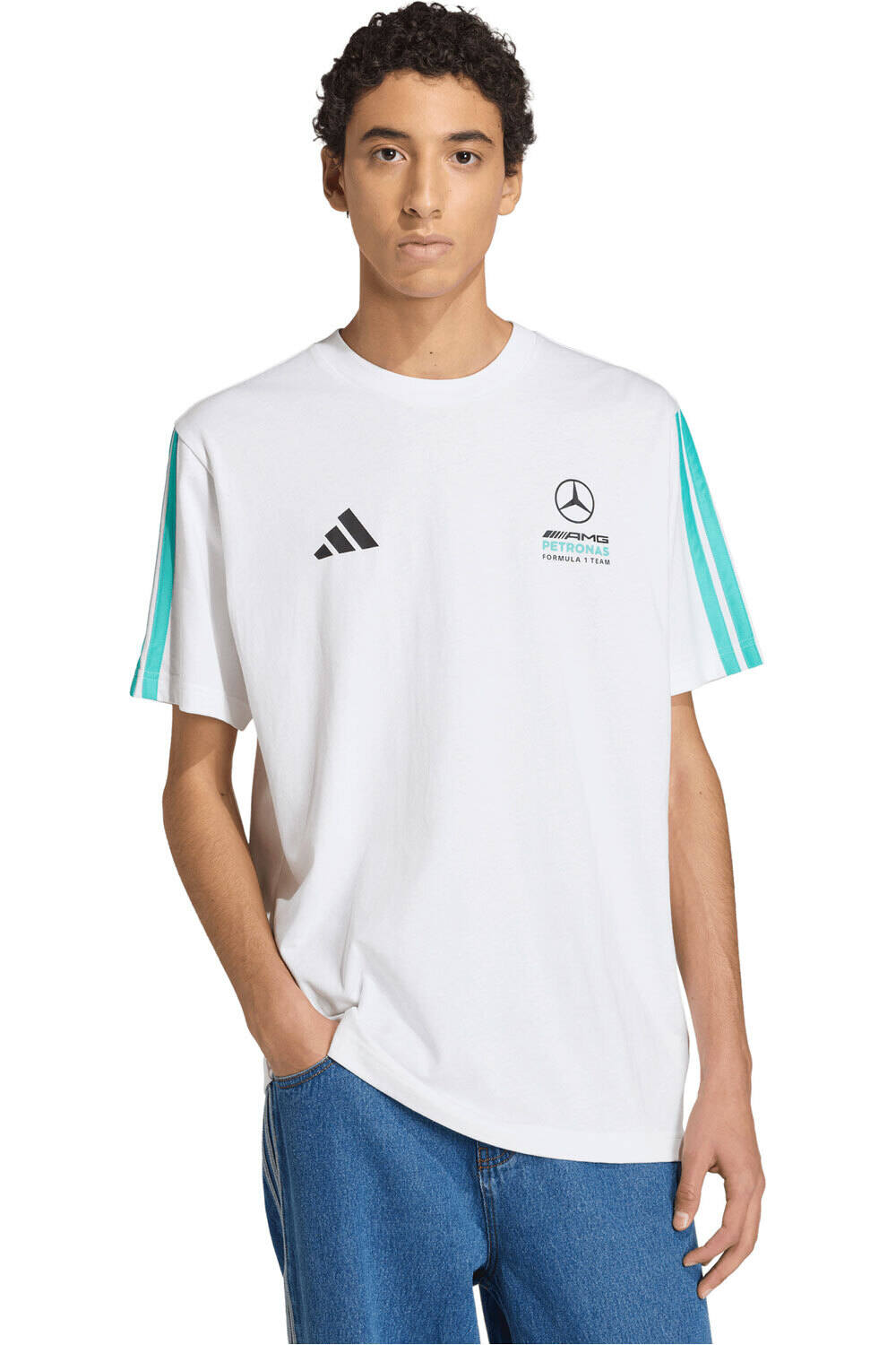Mercedes amg petronas frmula 1 dna camiseta manga corta hombre Blanco (L)