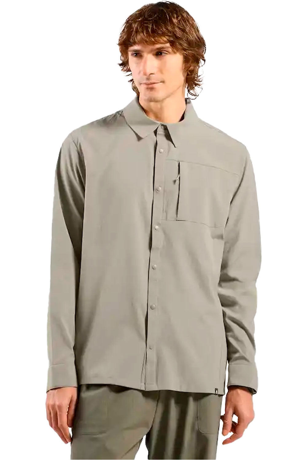 Essential camisa montaña manga larga hombre Gris (M)