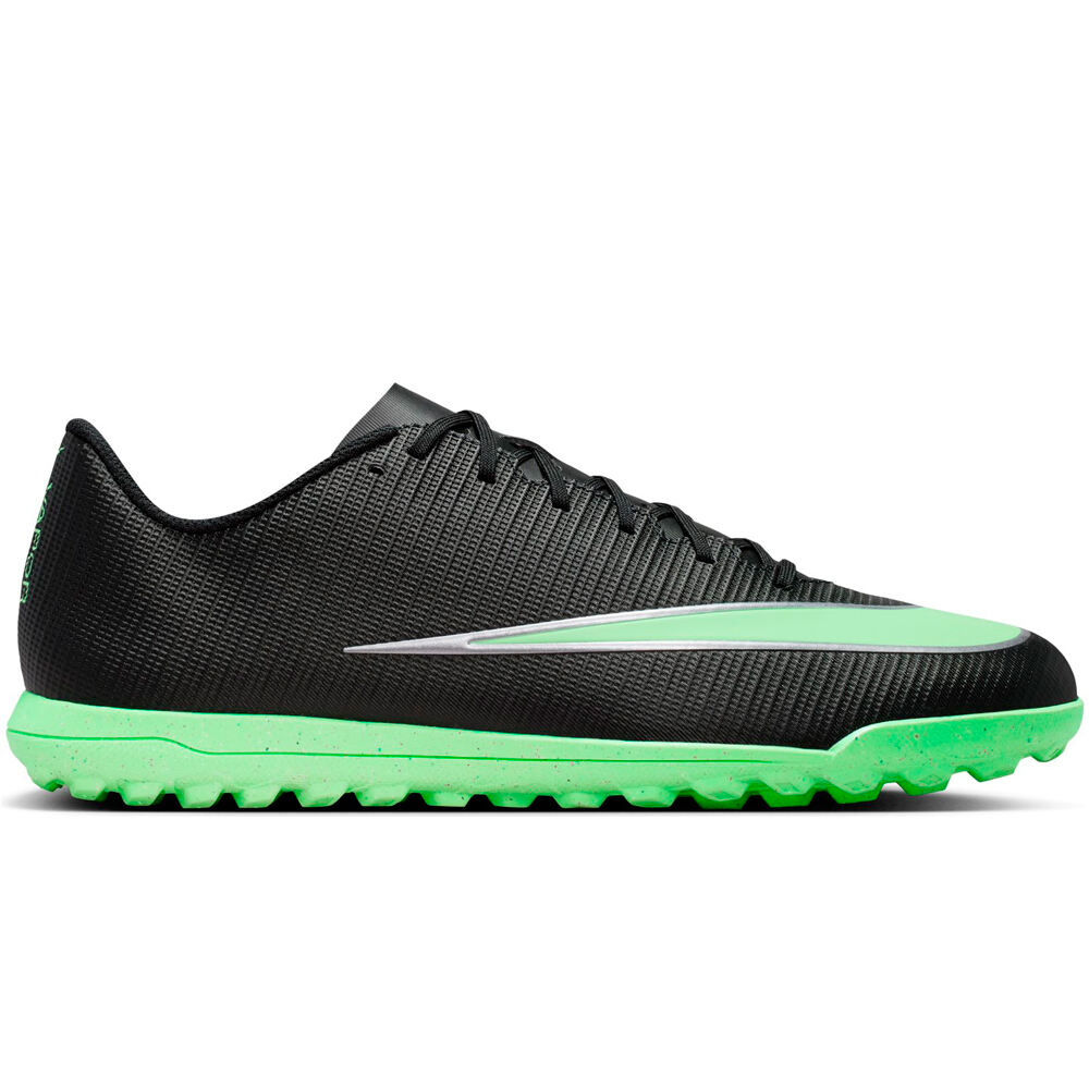 Vapor 17 club tf botas de futbol multitaco y terreno duro Negro (45)