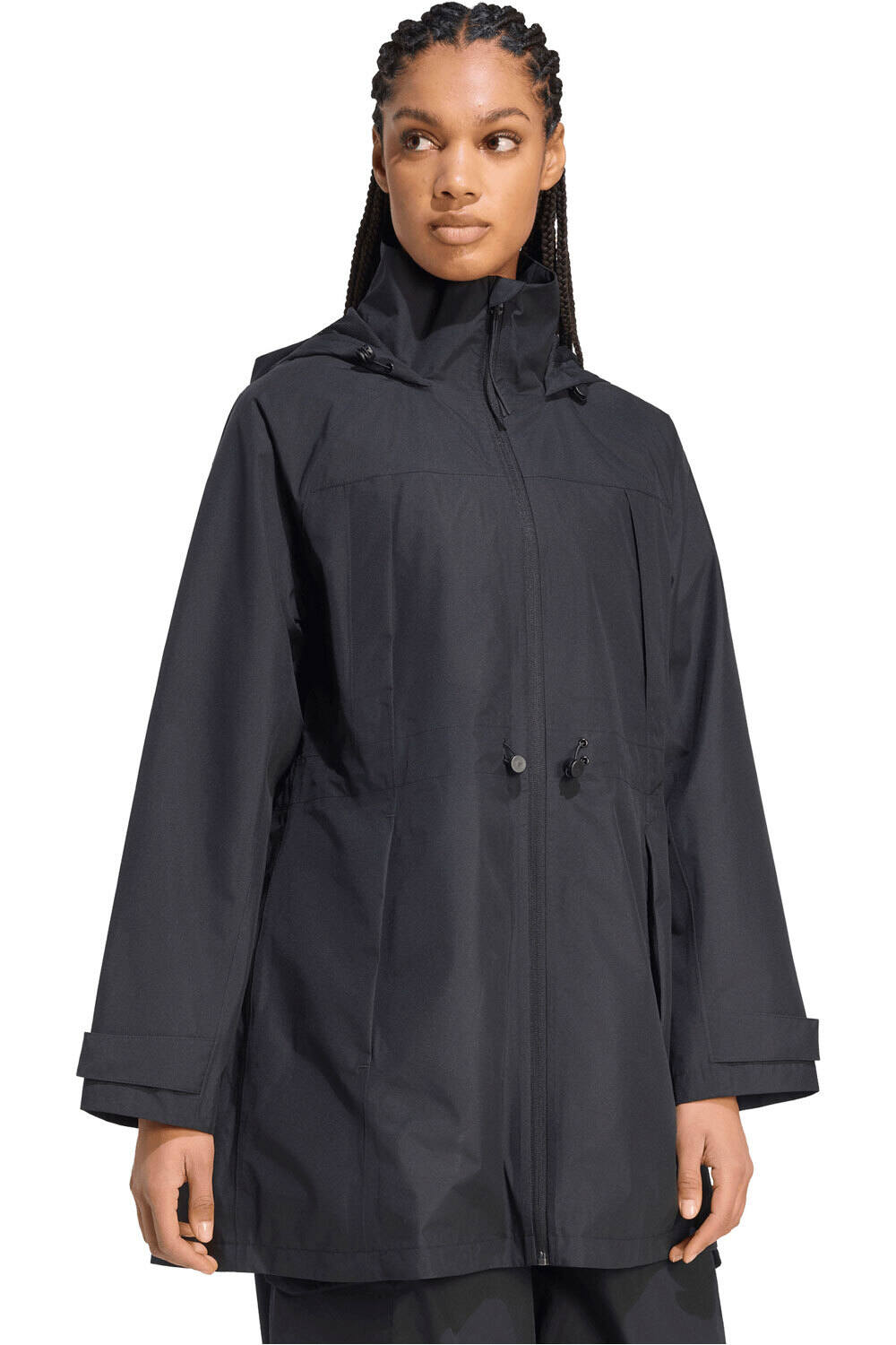 City rain chaquetas mujer Negro (L)
