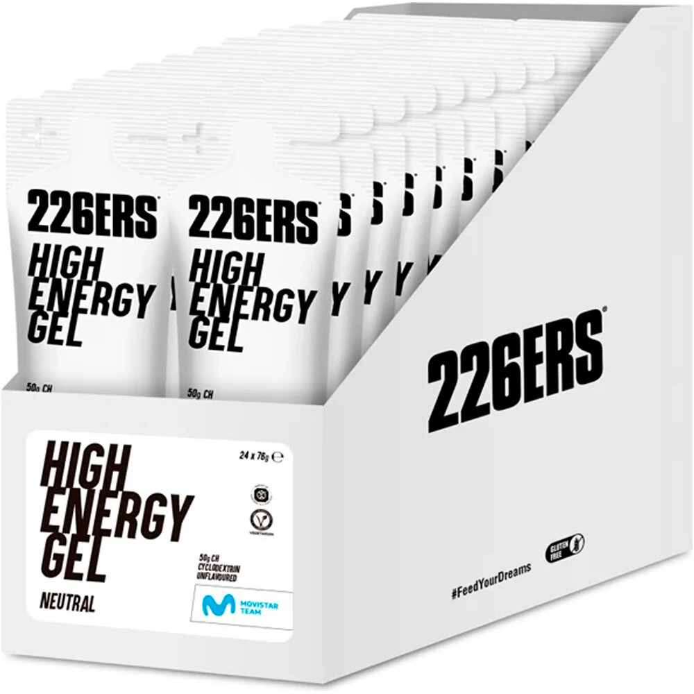 226ers cajahigh energy gel 76g neutral energía instantánea