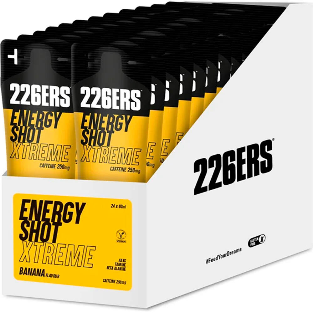 226ers Cajaenergy shot stick 60ml banana xtrem 250mg caff energía instantánea